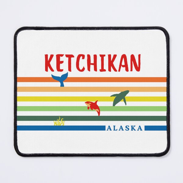 Item preview, Whales and Wildlife of Ketchikan Alaska (vintage stripes) designed and sold by YonderAndBeyond.
