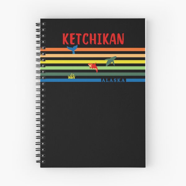 Item preview, Whales and Wildlife of Ketchikan Alaska (vintage stripes) designed and sold by YonderAndBeyond.