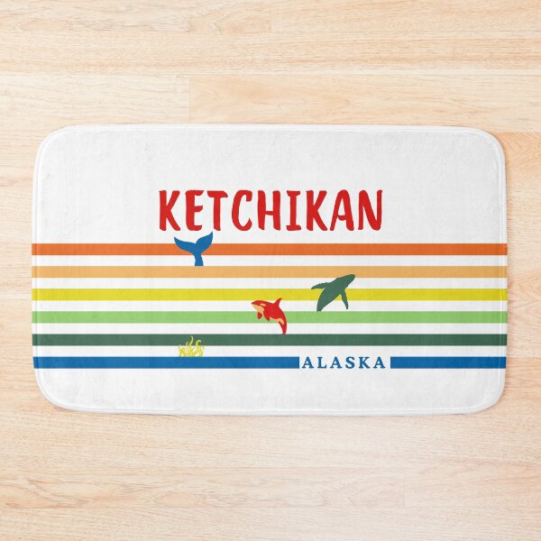 Item preview, Whales and Wildlife of Ketchikan Alaska (vintage stripes) designed and sold by YonderAndBeyond.