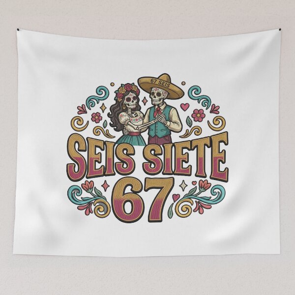Item preview, Seis Siete 67 Colorful Mexican Fiesta Design designed and sold by ArtDesignTp.