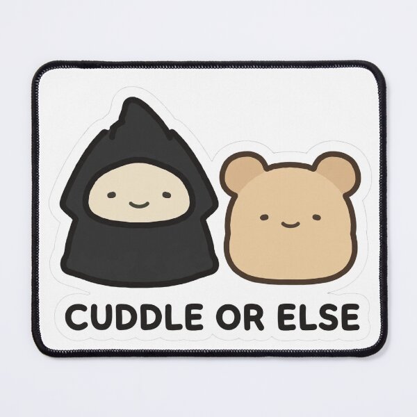 Item preview, Cute Chibi Grim Reaper Hugging Teddy Bear Cuddle Or Else Halloween Sticker designed and sold by xiaoxiaochibi.
