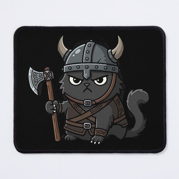 Item preview, Grumpy Viking Cat Funny Valhalla Kitty designed and sold by ValhallaHub.