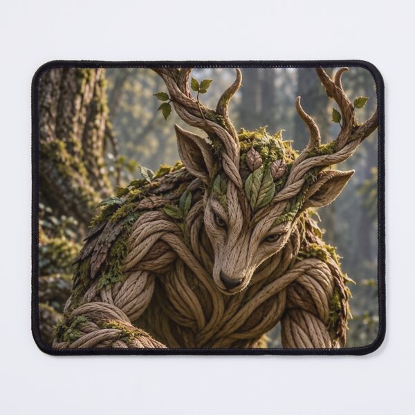 Item preview, Antlered Forest Spirit Protecting a Young Plant designed and sold by JUTElCONIC.