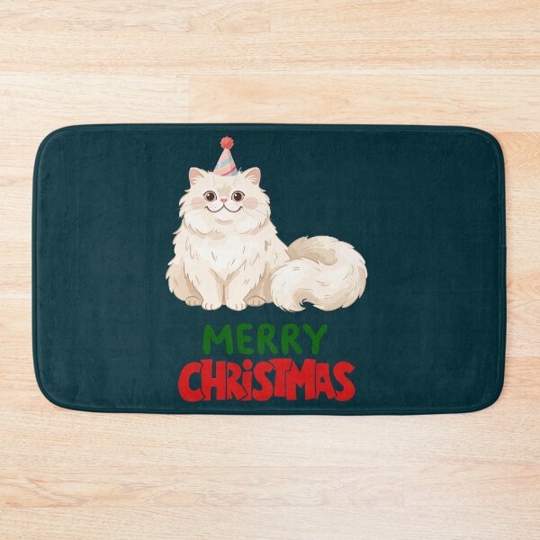 Item preview, Cute Persian Cat Merry Christmas Holiday Art designed and sold by stormk10.