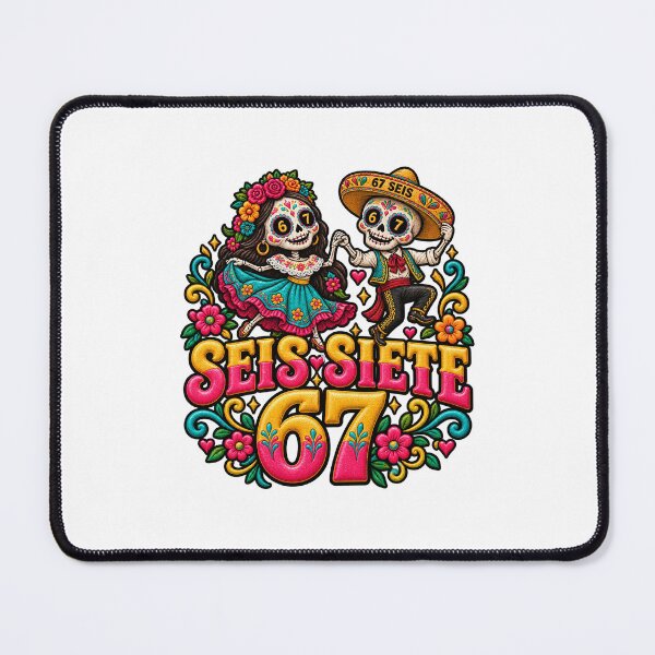 Item preview, Seis Siete 67 Colorful Day Of The Dead Couple Design designed and sold by ArtDesignTp.