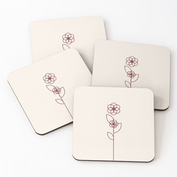 Item preview, Rust Red Wildflower Line Art Print designed and sold by GBGCreations.
