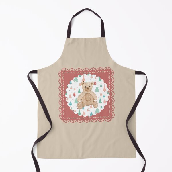 Item preview, Pink Sweet Holiday Teddy Bear & Winter Wonderland Festive Decor designed and sold by Liberarteprint.