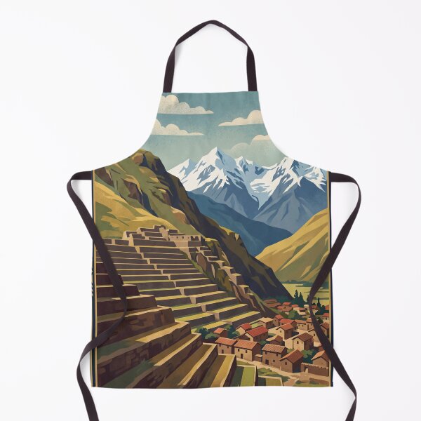 Artikelvorschau, Vintage-Reiseposter Heiliges Tal Peru – Inka-Terrassen von Ollantaytambo in den Anden entworfen und verkauft von Bomax121.
