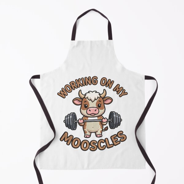 Item preview, Working On My Mooscles Moo Muscles Gym Graphic designed and sold by ArtDesignTp.