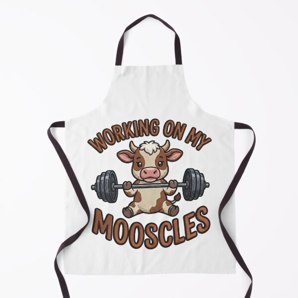Item preview, Working On My Mooscles Funny Workout Cow Design designed and sold by ArtDesignTp.