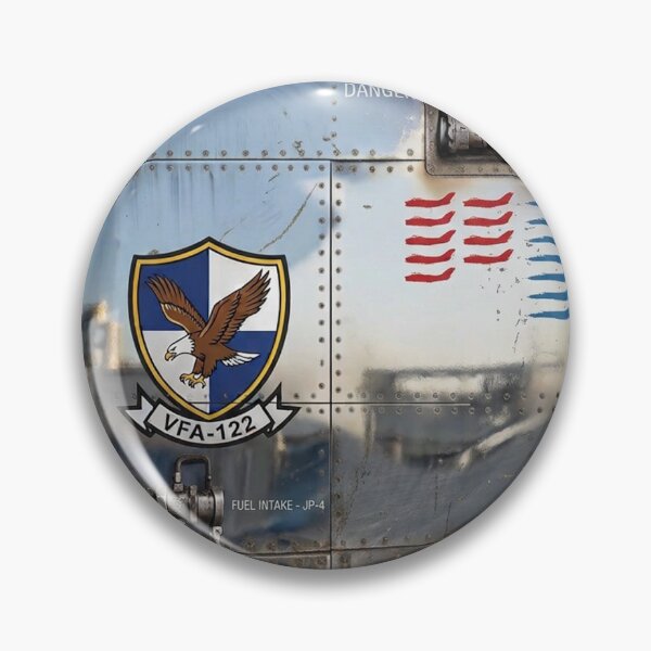 Item preview, Polished Chrome F/A-18 Hornet Fuselage Panel & VFA-122 Eagle Shield designed and sold by CleverCulture.