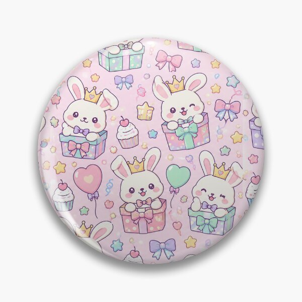 Item preview, Kawaii Birthday Baby Rabbit Gift Box Pattern designed and sold by Soft Berry Studio.