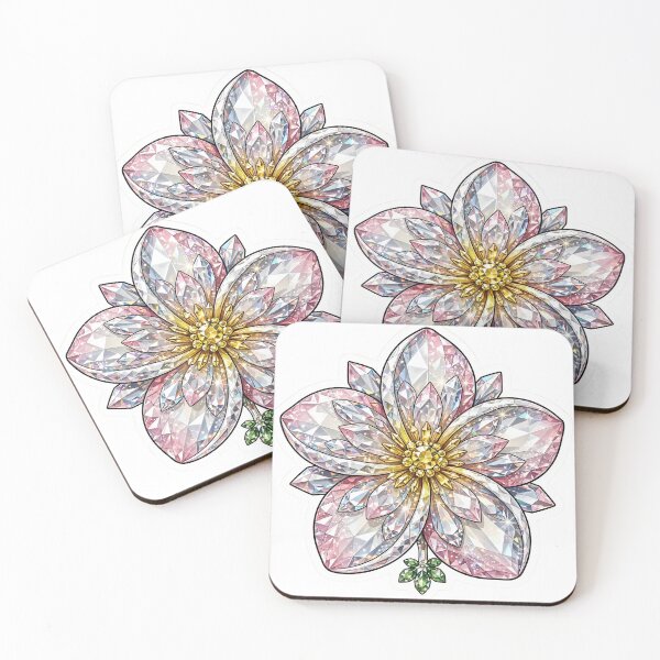 Item preview, White Plumeria Crystal Sticker - Diamond Frangipani Tropical Flower designed and sold by Crystal Critters .