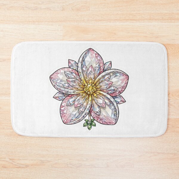 Item preview, White Plumeria Crystal Sticker - Diamond Frangipani Tropical Flower designed and sold by FineLineBotanical .