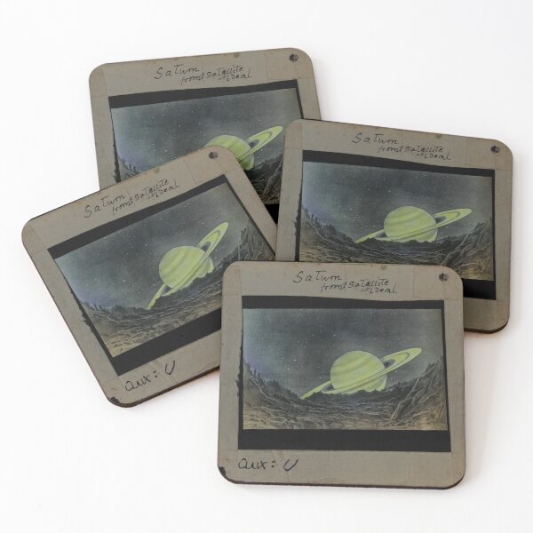 Item preview, Saturn from a Satellite — Vintage Astronomy Lantern Slide - Clement Lindley Wragge designed and sold by Jpsmyth.