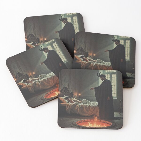 Item preview, A demon emerges from the abyss to take a woman away. designed and sold by Mente Creativa.