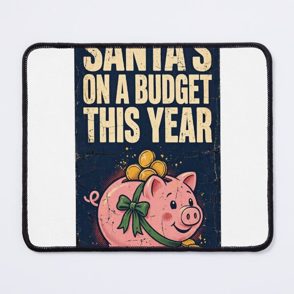 Item preview, Santa's On A Budget This Year Shirt - Funny Christmas Retro Tee designed and sold by KERK Art and Design.