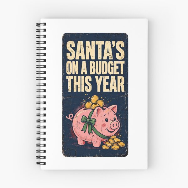 Item preview, Santa's On A Budget This Year Shirt - Funny Christmas Retro Tee designed and sold by KERK Art and Design.