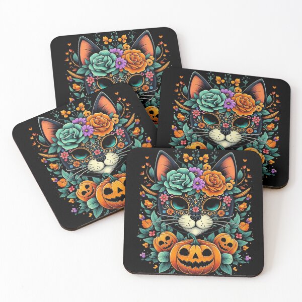 Item preview, Skull Cat Day of the Dead Halloween designed and sold by GlaSher.
