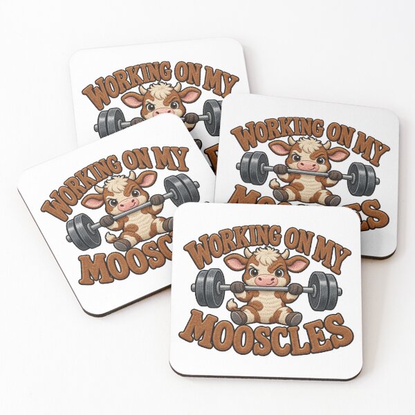 Item preview, Working On My Mooscles Cow Workout Graphic designed and sold by ArtDesignTp.