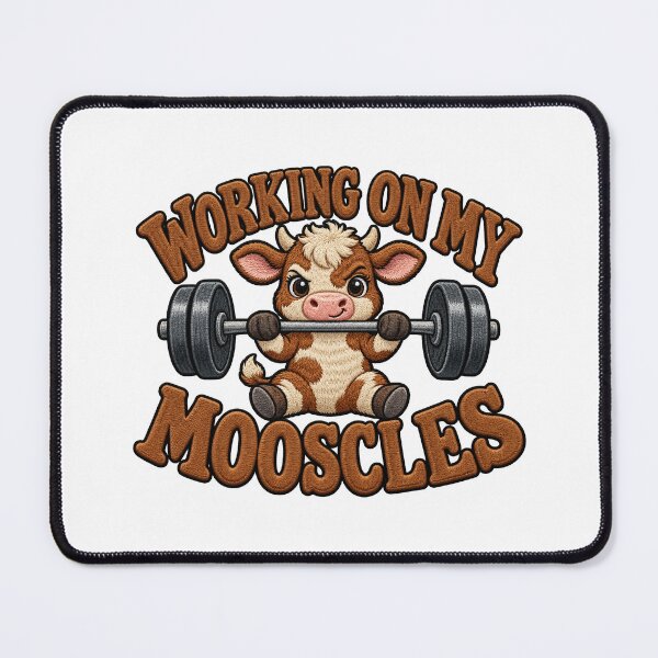 Item preview, Working On My Mooscles Cow Workout Graphic designed and sold by ArtDesignTp.