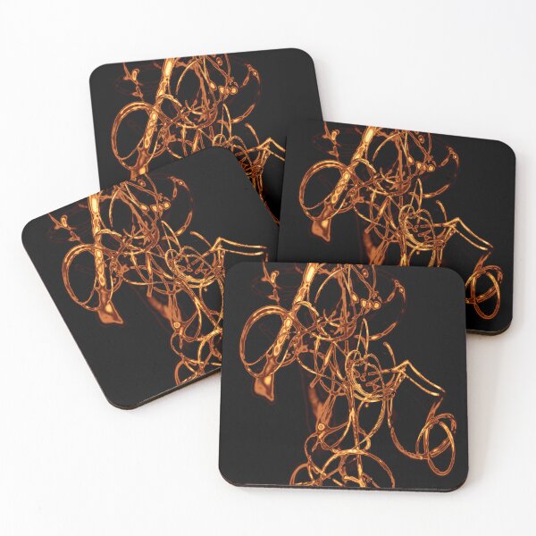 Item preview, Copper Vine Wire – Luxurious Botanical Abstract designed and sold by SulkaCreative.