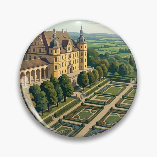 Item preview, Dachau Palace Germany Vintage Travel Poster – Schloss Dachau Bavarian Renaissance Hofgarten designed and sold by Bomax121.