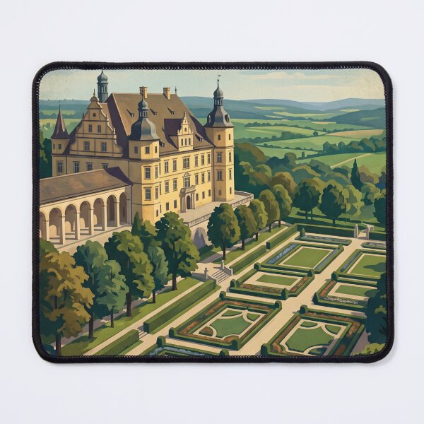 Item preview, Dachau Palace Germany Vintage Travel Poster – Schloss Dachau Bavarian Renaissance Hofgarten designed and sold by Bomax121.