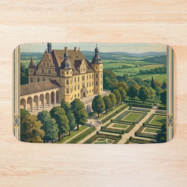 Item preview, Dachau Palace Germany Vintage Travel Poster – Schloss Dachau Bavarian Renaissance Hofgarten designed and sold by Bomax121.