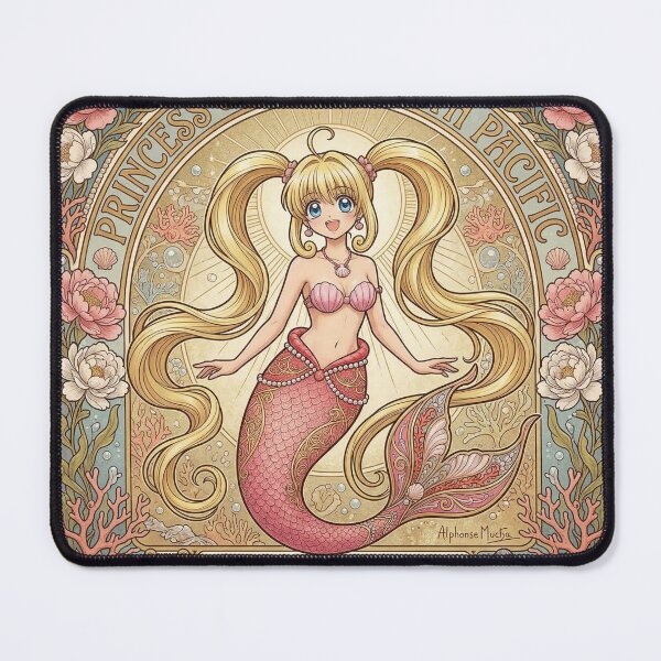 Item preview, Lucia Nanami in the style of Alphonse Mucha designed and sold by Solace Sparkles.