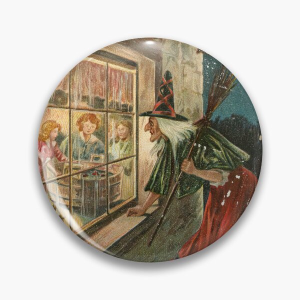Item preview, Hallowe'en Witch at the Window, Raphael Tuck & Sons Postcard, 1909 designed and sold by Exhumed Archives.