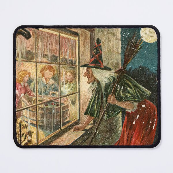 Item preview, Hallowe'en Witch at the Window, Raphael Tuck & Sons Postcard, 1909 designed and sold by Exhumed Archives.