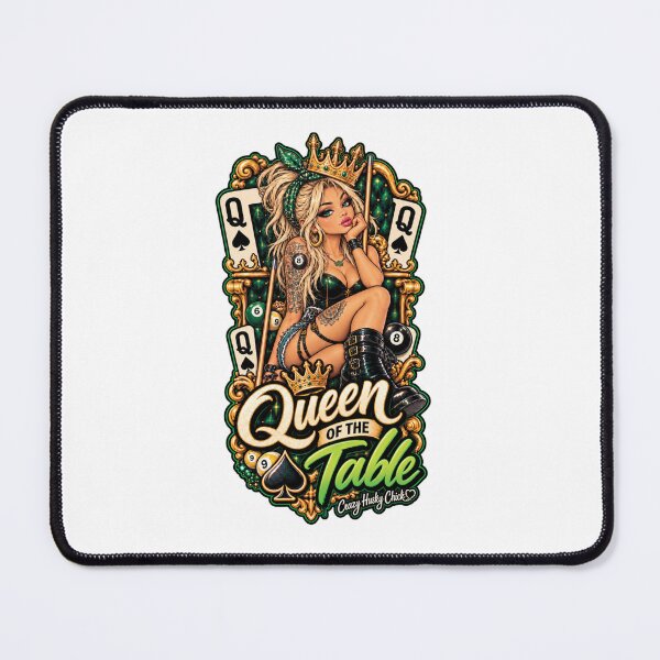 Item preview, Queen of the Table – Sassy Pool Girl Billiards Design designed and sold by Crazyhuskychick.