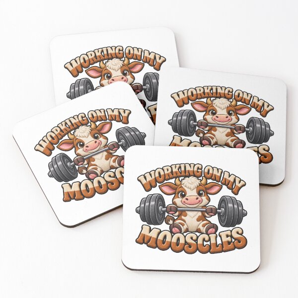 Item preview, Working On My Mooscles Moo Muscles Workout Design designed and sold by ArtDesignTp.