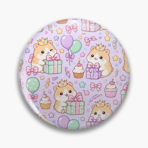 Item preview, Kawaii Birthday Baby Hamster Gift Stack Pattern designed and sold by Soft Berry Studio.