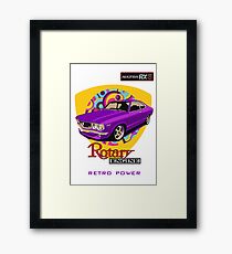 Mazda RX3 Retro Purple Power Framed Print