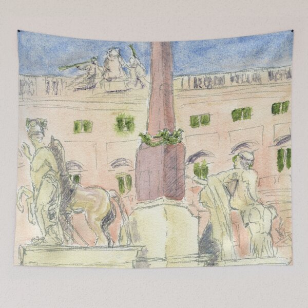 Item preview, The Statues of Castor and Pollux, or the Dioscuri, and Obelisk on the Quirinale, Rome designed and sold by LymphomaLass.