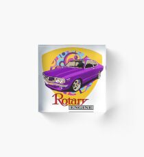 Mazda RX3 Retro Purple Power Acrylic Block