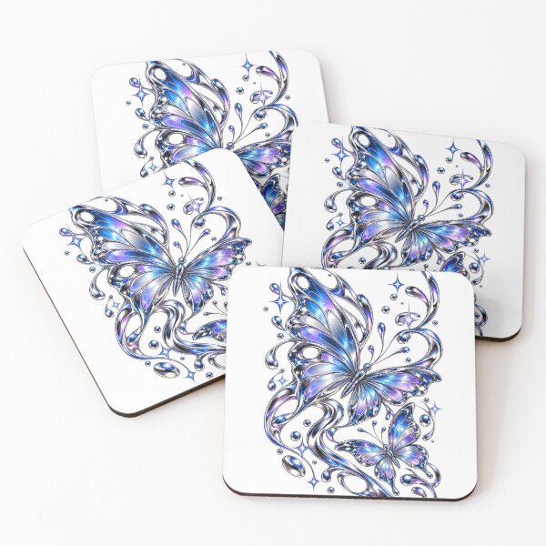Item preview, Chrome Butterfly Y2K Iridescent designed and sold by GingaArt.