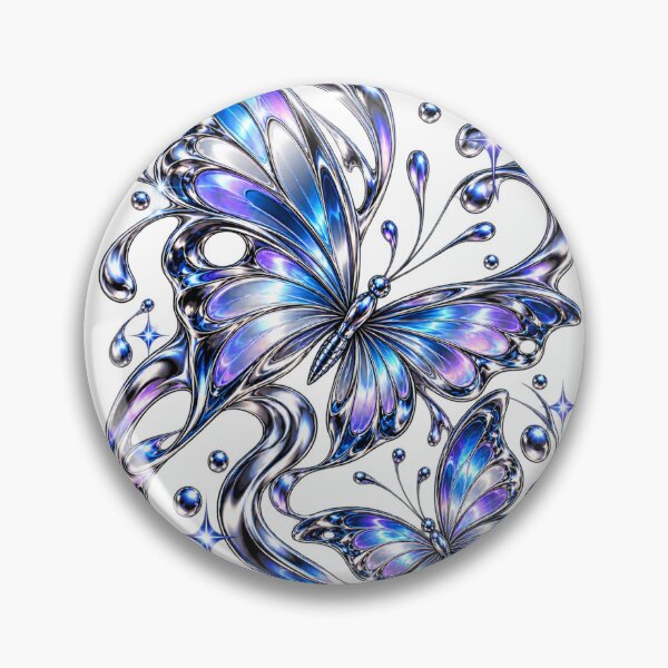 Item preview, Chrome Butterfly Y2K Iridescent designed and sold by GingaArt.
