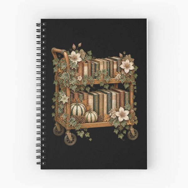 Item preview, Vintage Library Rolling Book Cart Autumn Reader designed and sold by barfikalart.