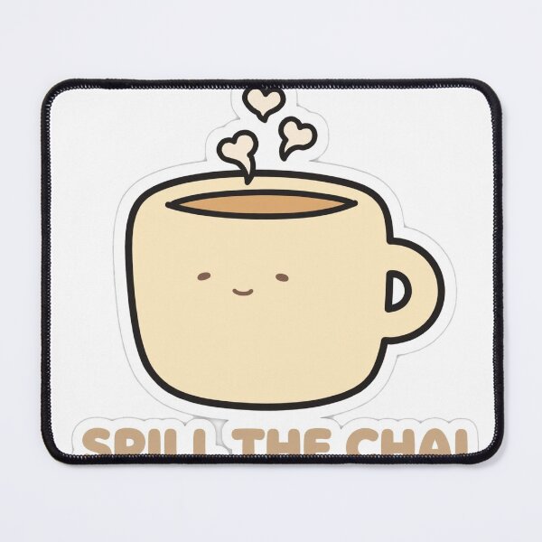 Item preview, Cute Chibi Chai Latte Cup Spill The Chai Tea Pun Sticker designed and sold by xiaoxiaochibi.