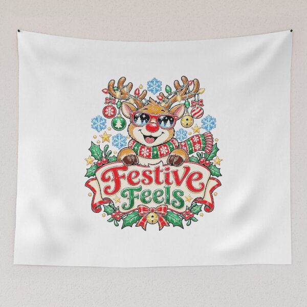 Item preview, Festive Feels Christmas Reindee designed and sold by Unfiltered-Still-Here.