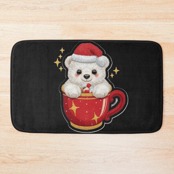 Item preview, Magical Christmas Bear in Hot Chocolate Cup designed and sold by MargaretPolanco.