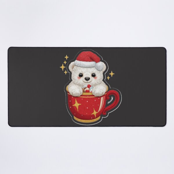 Item preview, Magical Christmas Bear in Hot Chocolate Cup designed and sold by MargaretPolanco.