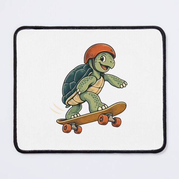 Item preview, Skateboarding Turtle - Retro Animal Skater designed and sold by cybersilverhand.