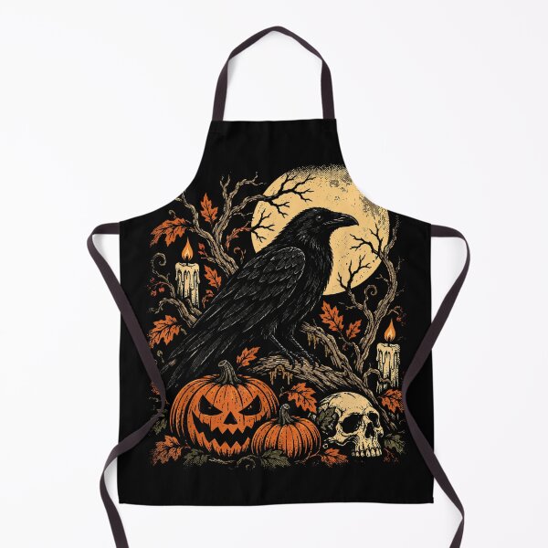 Item preview,  Gothic Raven With Pumpkins Under Full Moon designed and sold by NoeValdric.
