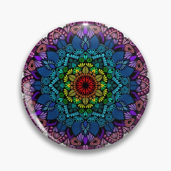 Item preview, Mandala geométrico vibrante de la Nebulosa de Explosión Estelar designed and sold by FioreDiCiliegio.
