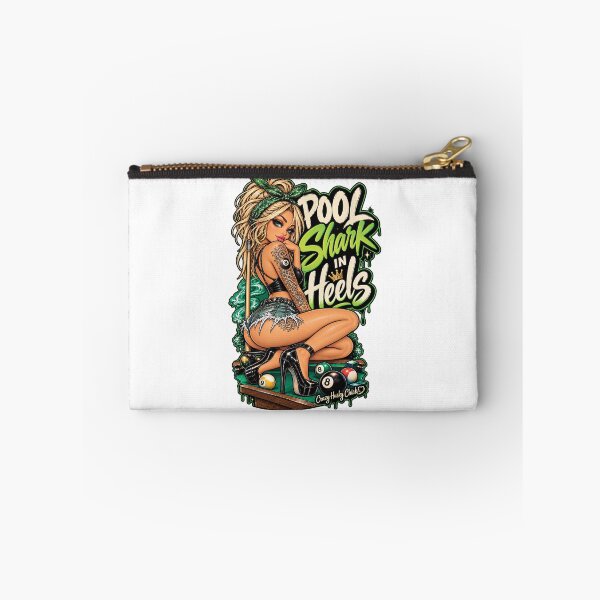Item preview, Pool Shark In Heels – Sassy Pool Girl Billiards Design designed and sold by Crazyhuskychick.