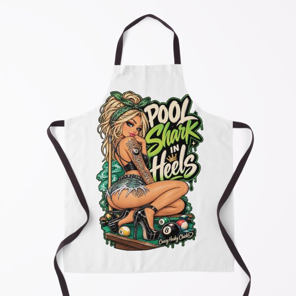 Item preview, Pool Shark In Heels – Sassy Pool Girl Billiards Design designed and sold by Crazyhuskychick.